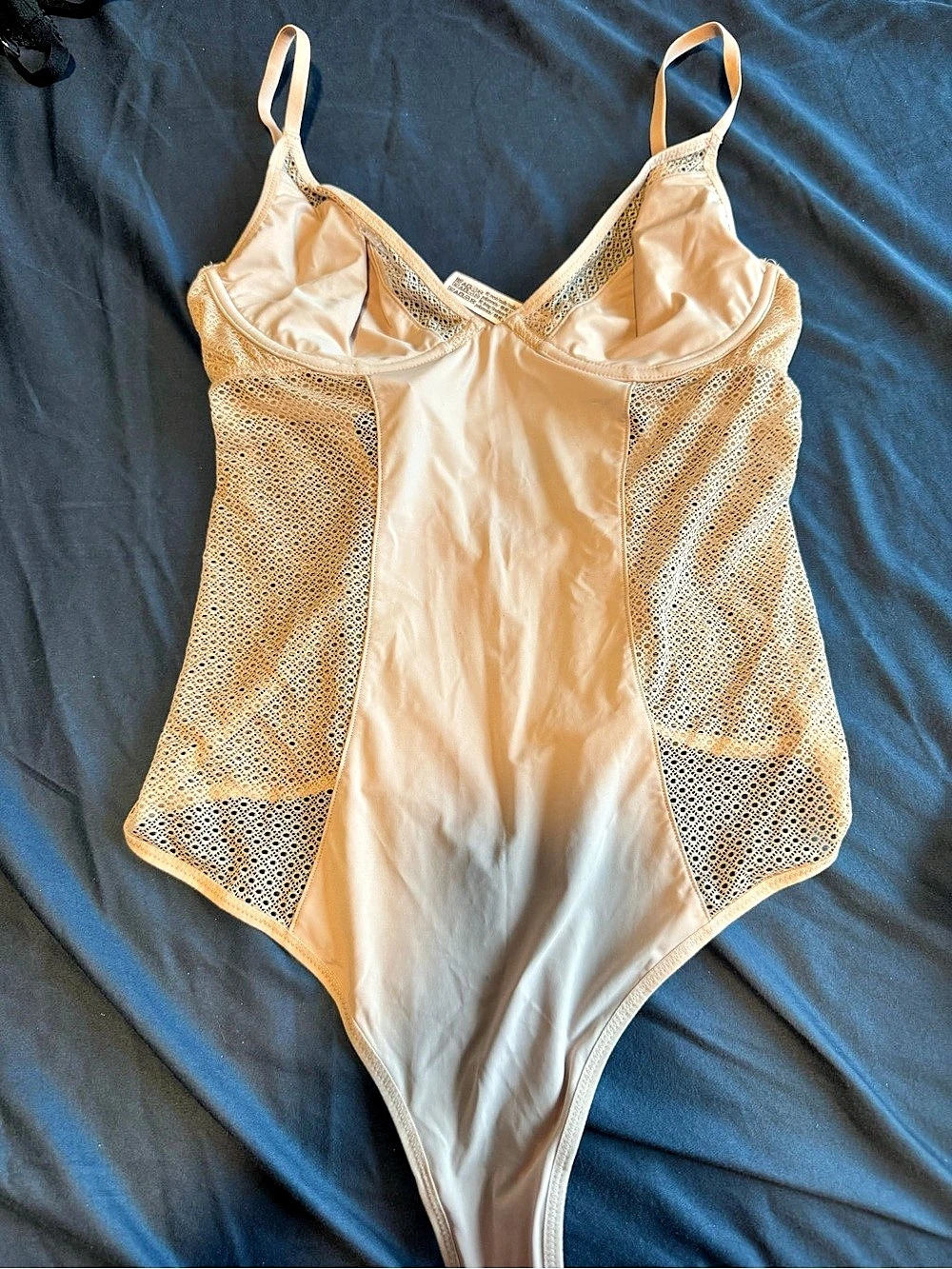 Victoria's Secret Lace Bodysuit in Beige Like New
